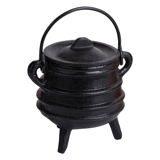 Cast Iron Cauldron Striped 7x9cm