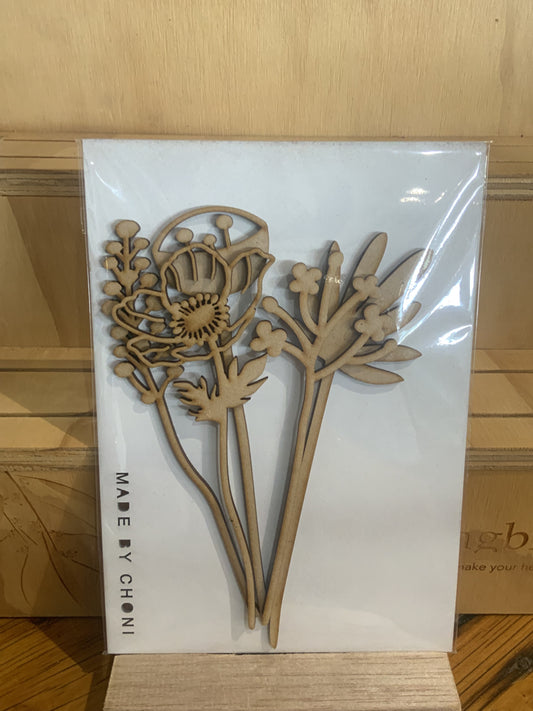 Wooden Flower Stems Med