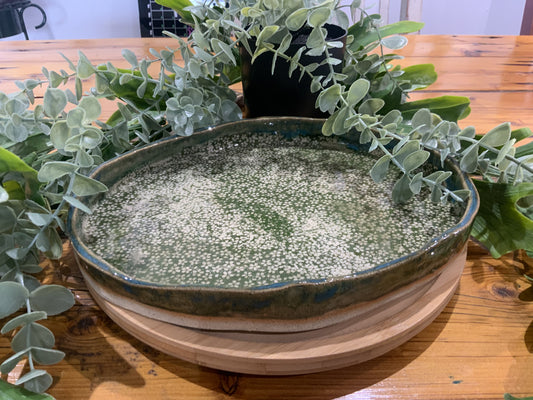 Green Clay Platter