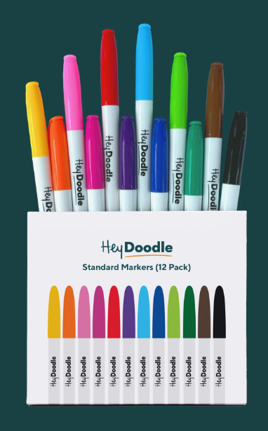 Hey Doodle - Standard Marker (12 Pack)